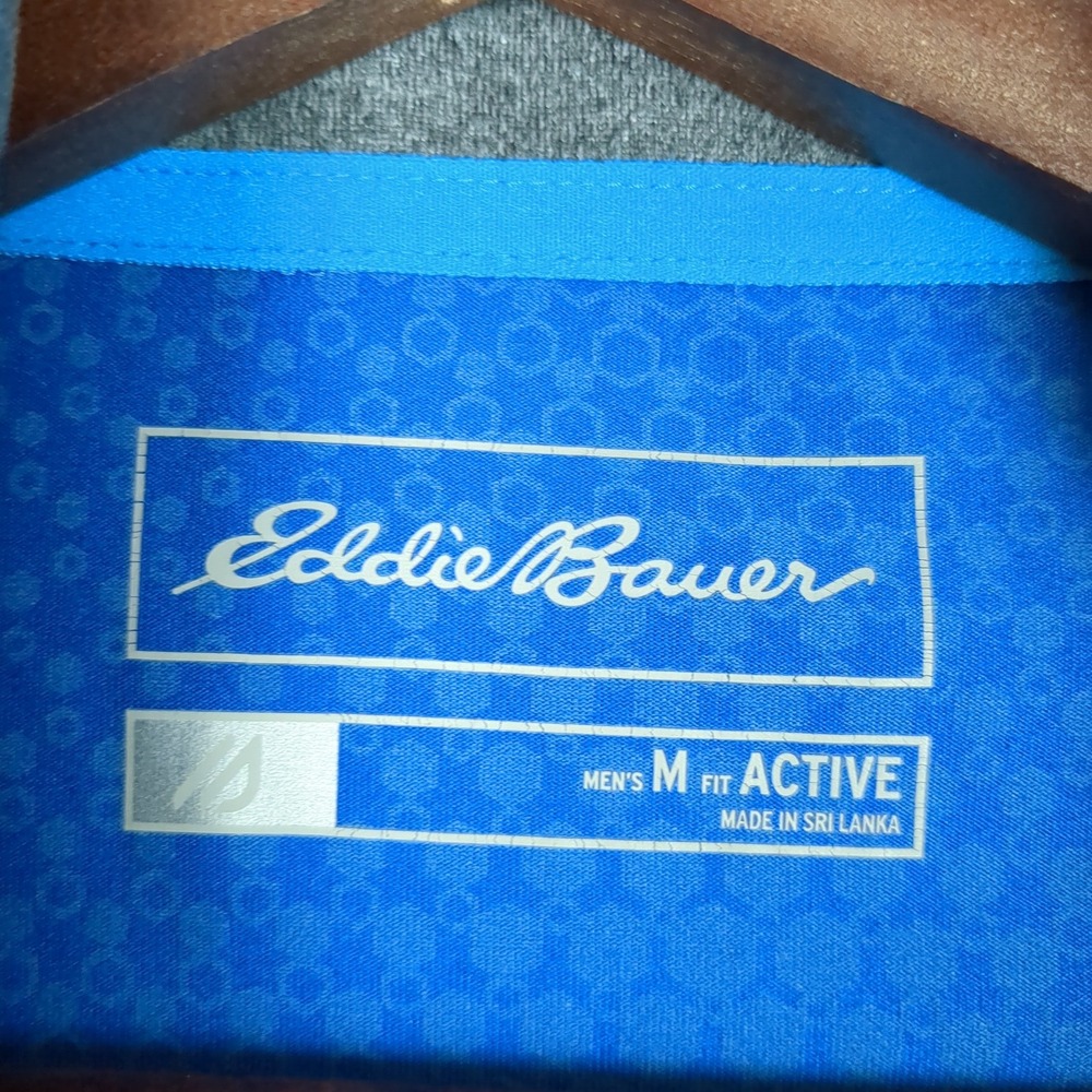Eddie Bauer Mens Blue Active Fit‎ FreeHeat 1/4 Zip Pullover Sweatshirt Size M - Picture 9 of 12